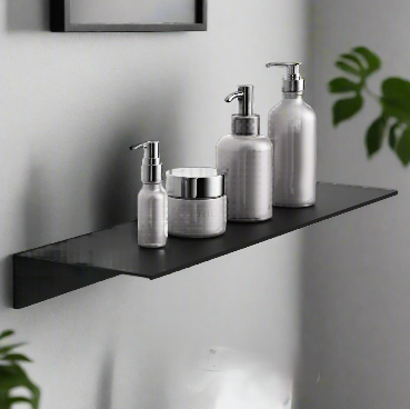 ETAGERE FLOTTANTE | Étagère murale noire en aluminium