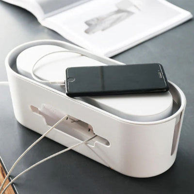 boite-rangement-cable-cache-cables-et-multiprise-design-epure-blanc-anti-poussiere-simple