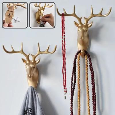 crochets-muraux-6 design tête-porte-clés-porte-manteau-porte-bijoux-animal-doré-élégant-durable