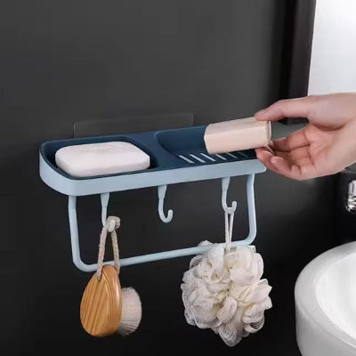 porte-savon-mural-bleu-sans-percage-double-compartiment-rangement-multifonction-salle-de-bain-cuisine
