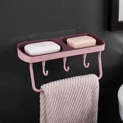 porte-savon-mural-rose-sans-percage-double-compartiment-rangement-multifonction-salle-de-bain-cuisine