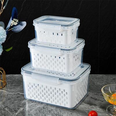 BOITE DE CONSERVATION ALIMENTAIRE | Freshbox™ - Must have du rangement-panier filtrant amovible-3 grandeurs