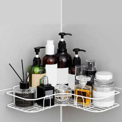 étagère-d'angle-murale-acier-inoxydable-durable-étagère-en-coin-sans-perçage-salle-de-bain-polyvalent-cosmétiques-blanc