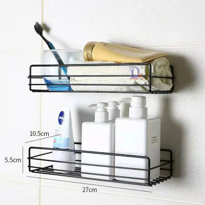 étagère douche sans perçage-noire-élégant-polyvalent-durable