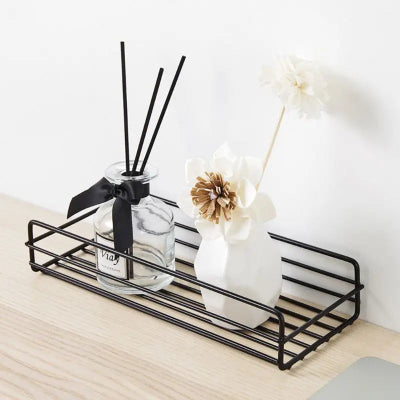 étagère douche sans perçage-noire-esthétique-polyvalent-durable