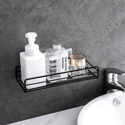 étagère douche sans perçage-noire-élégant-polyvalent-durable-salle de bain-cuisine